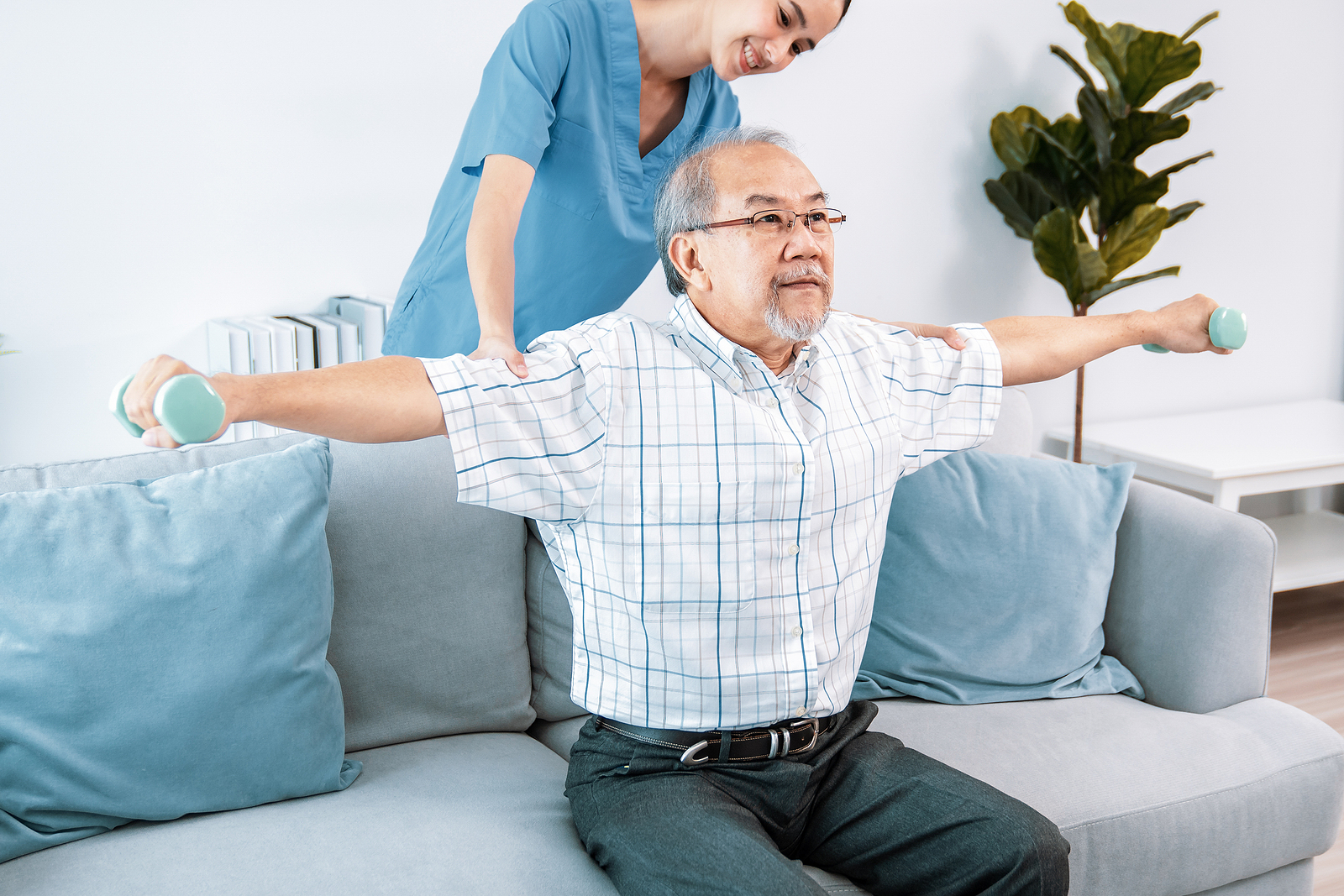 Physical Therapy Can Help Seniors Increase Mobility Suma Home Care   Bigstock Contented Senior Patient Doing 475645213 1 